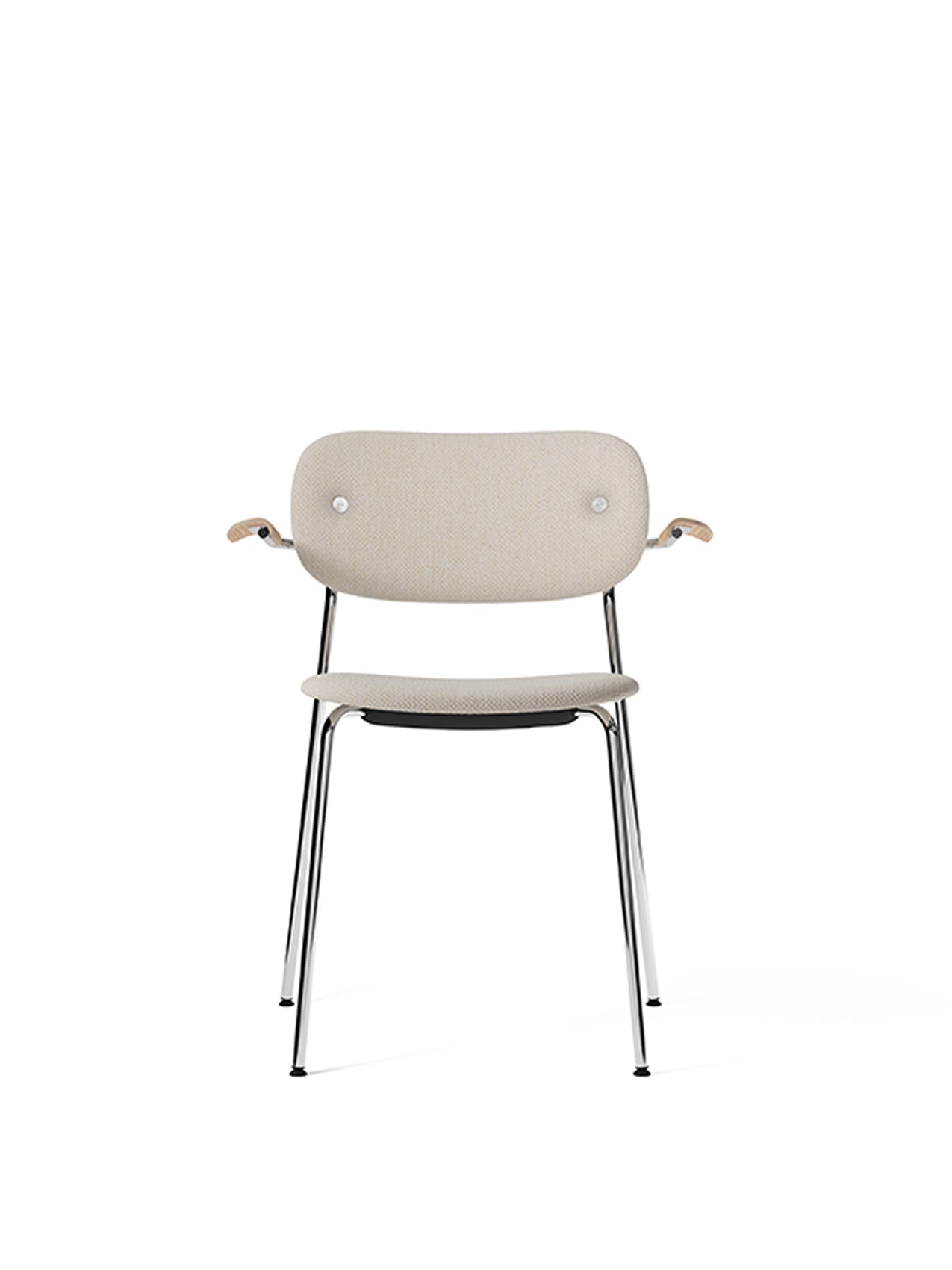 Co Dining Chair, Fully Upholstered With Armrest, Chrome by Audo Copenhagen