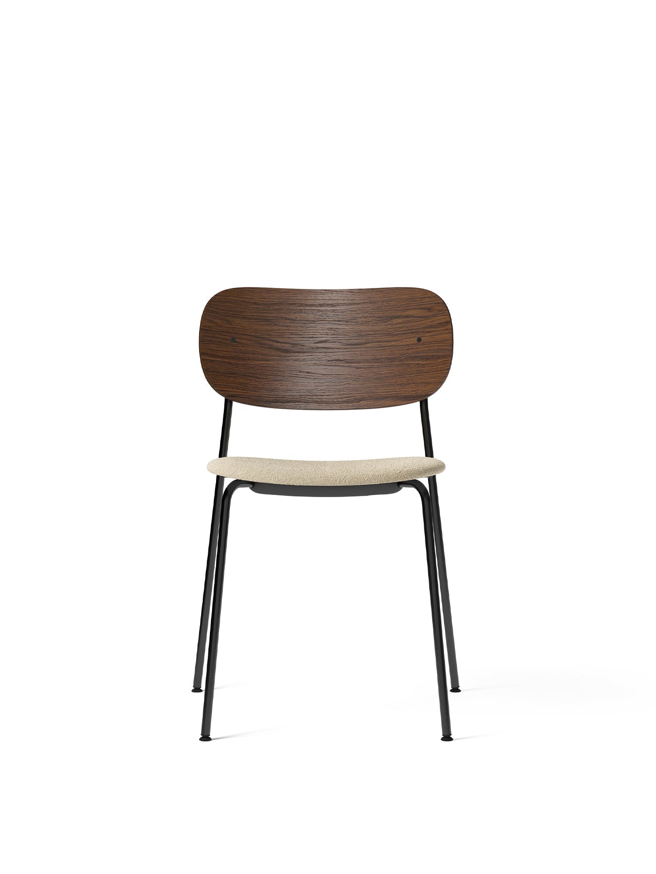Co Dining Chair, Upholstered Seat, Black Frame by Audo Copenhagen