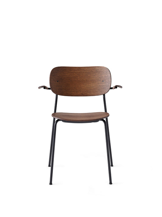 Co Dining Chair, With Armrest, Black, Veneer by Audo Copenhagen
