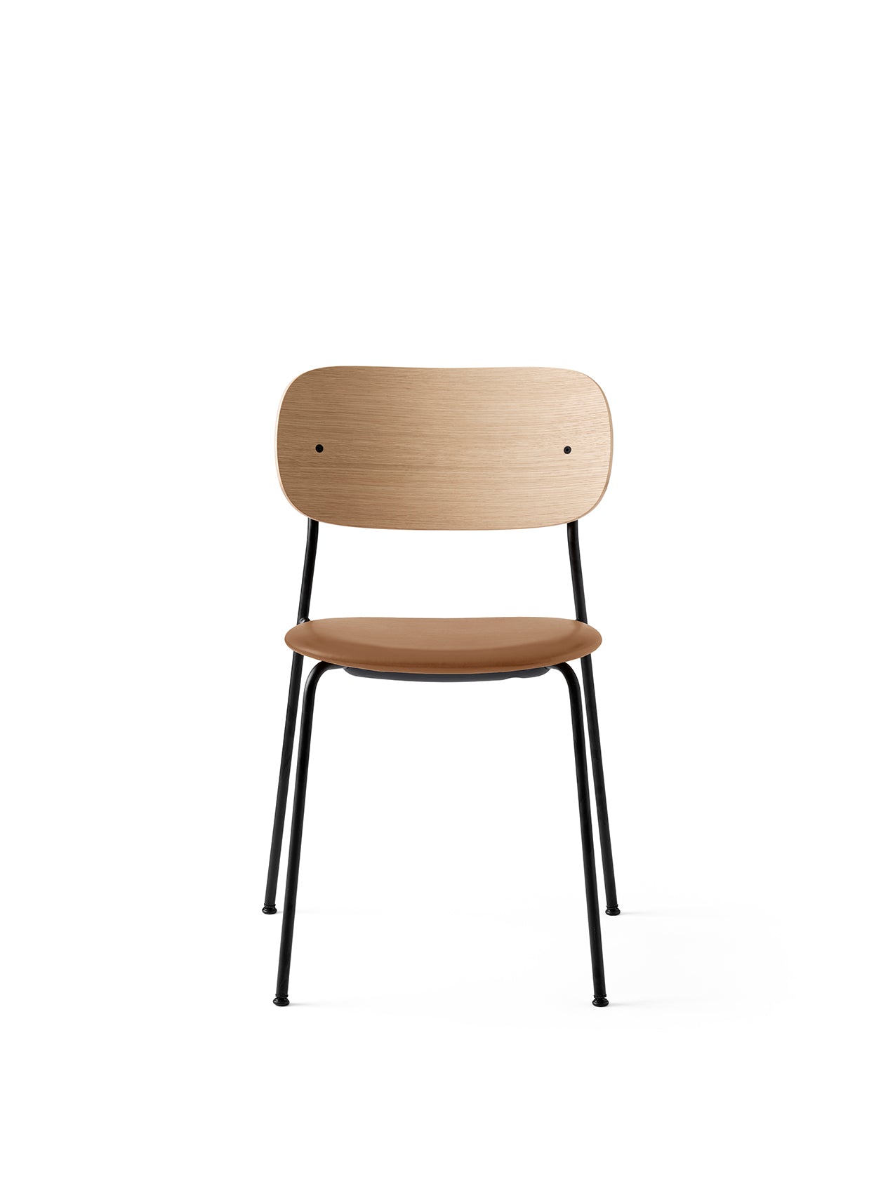 Co Dining Chair, Upholstered Seat, Black Frame by Audo Copenhagen