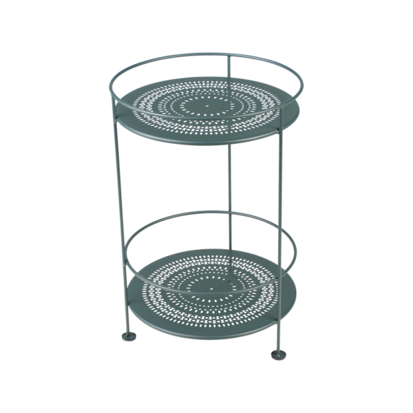 Guinguette Side Table With Perforated Double Top by Fermob #CEDAR GREEN