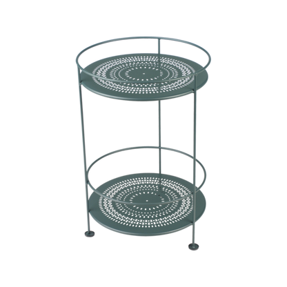 Guinguette Side Table With Perforated Double Top by Fermob #CEDAR GREEN
