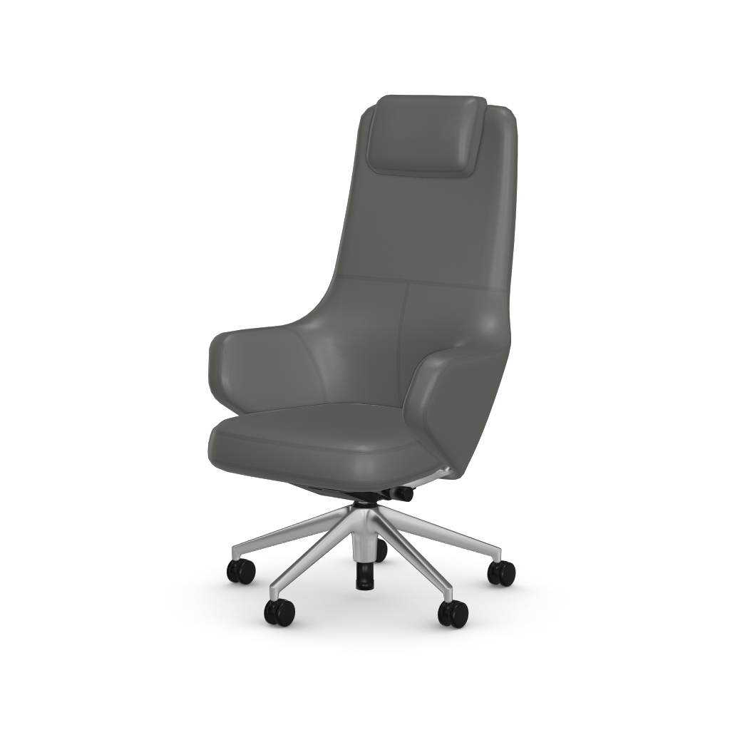 Grand Executive Highback by Vitra #Leather/dim grey