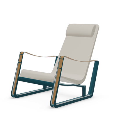 Cite Lounge Chair (Prouve Bleu Dynastie powder-coated (smooth)) by Vitra