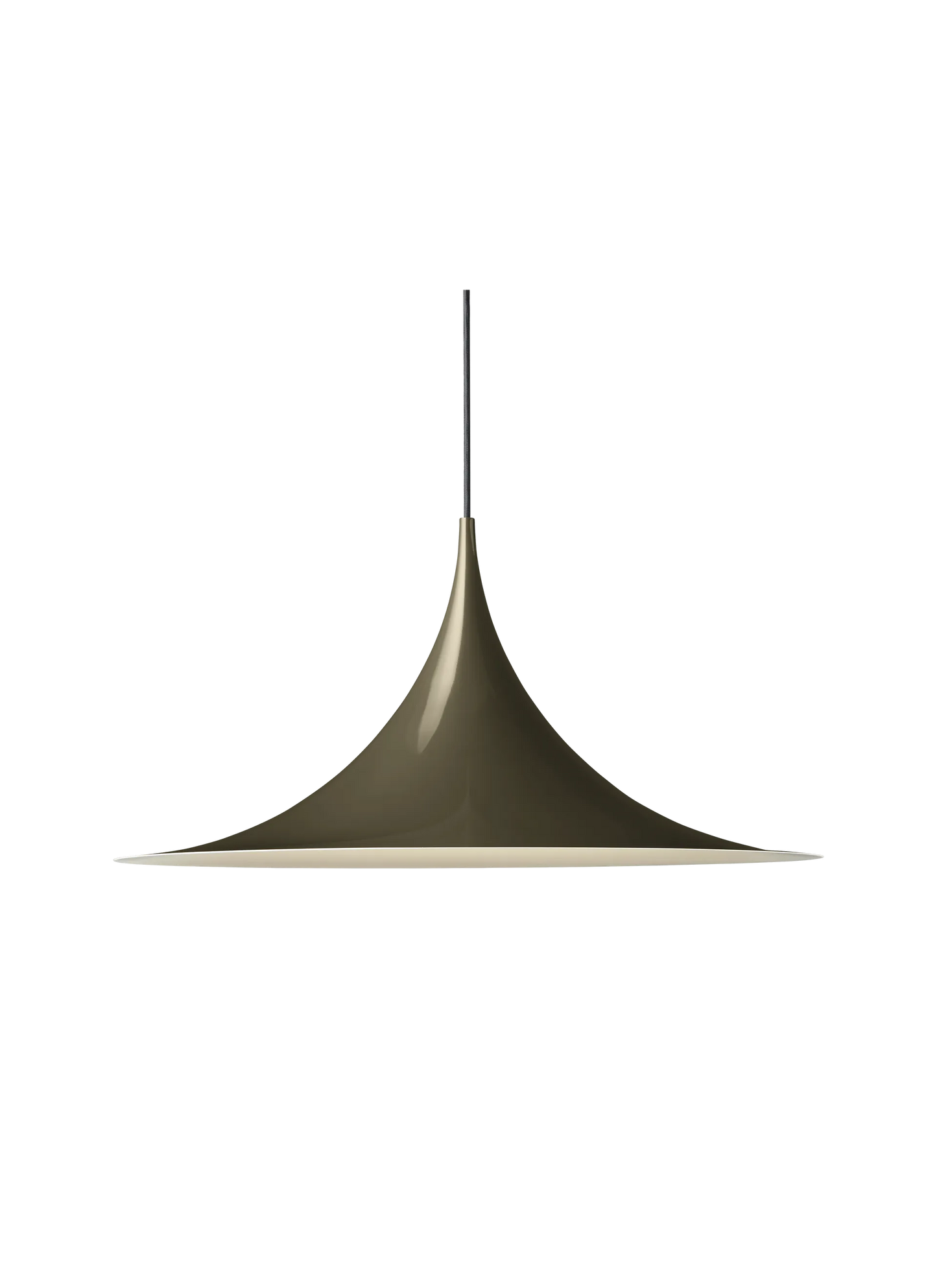 SEMI PENDANT by Gubi #Ø60 cm/Dark Cocoa Glossy