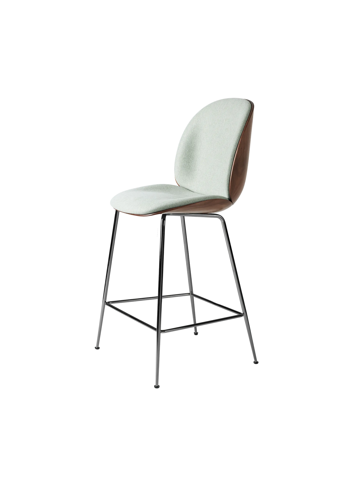 BEETLE COUNTER CHAIR - 3D Veneer - Front Upholstered by Gubi