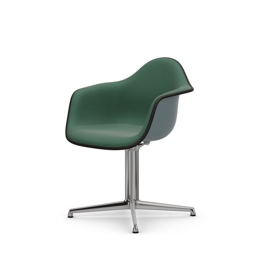 Eames Plastic Armchair DAL (with full upholstery) (Colour of seat shell - ice grey) (Request Info)