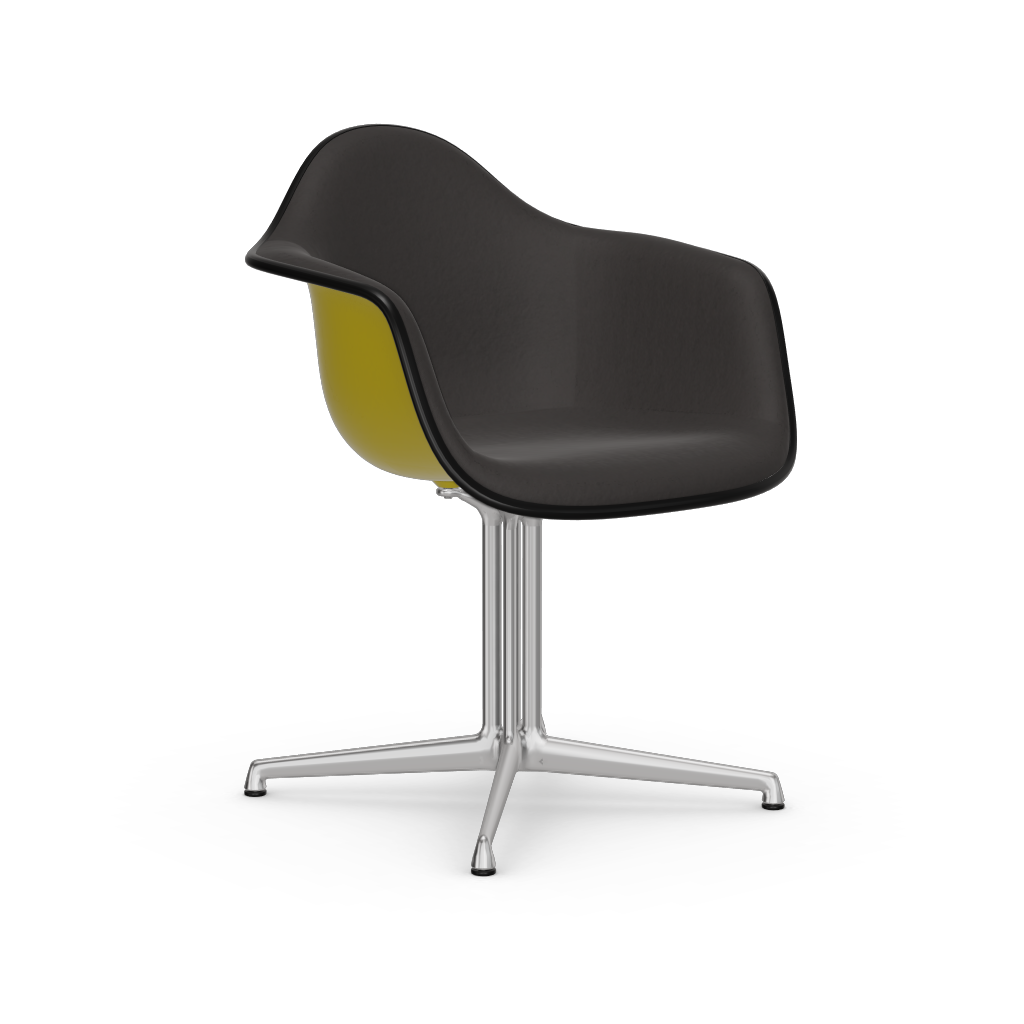 Eames Plastic Armchair DAL (with full upholstery) (Colour of seat shell - mustard) (Request Info)