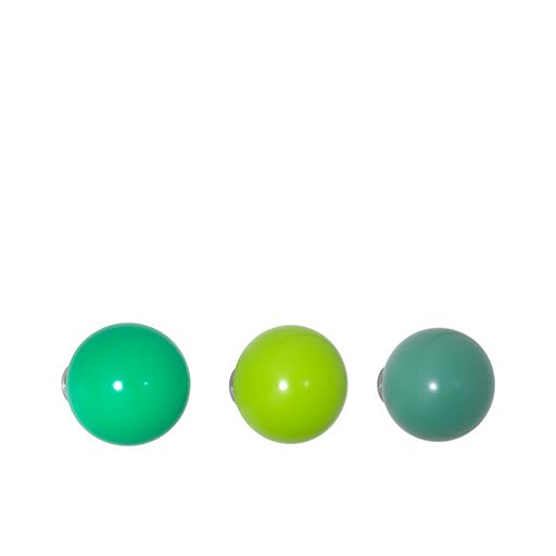 Coat Dots Set wooden ball Coat hook by Vitra #green