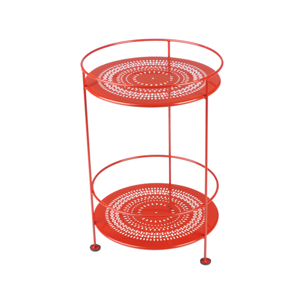 Guinguette Side Table With Perforated Double Top by Fermob #POPPY