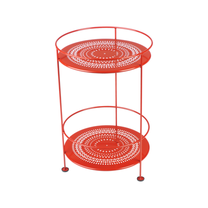 Guinguette Side Table With Perforated Double Top by Fermob #POPPY