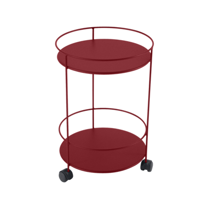 GUINGUETTE SIDE WHEELED TABLE WITH SOLID DOUBLE TOP by Fermob