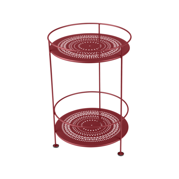 Guinguette Side Table With Perforated Double Top by Fermob #CHILI