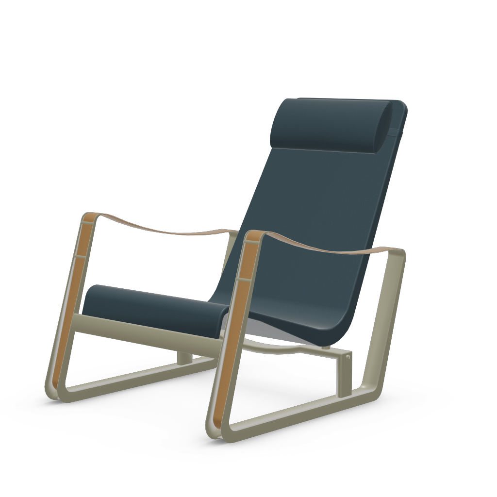 Cite Lounge Chair (Prouve Gris Vermeer powder-coated (smooth)) by Vitra