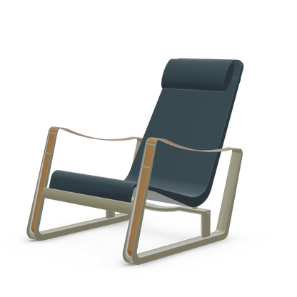 Cite Lounge Chair (Prouve Gris Vermeer powder-coated (smooth)) by Vitra