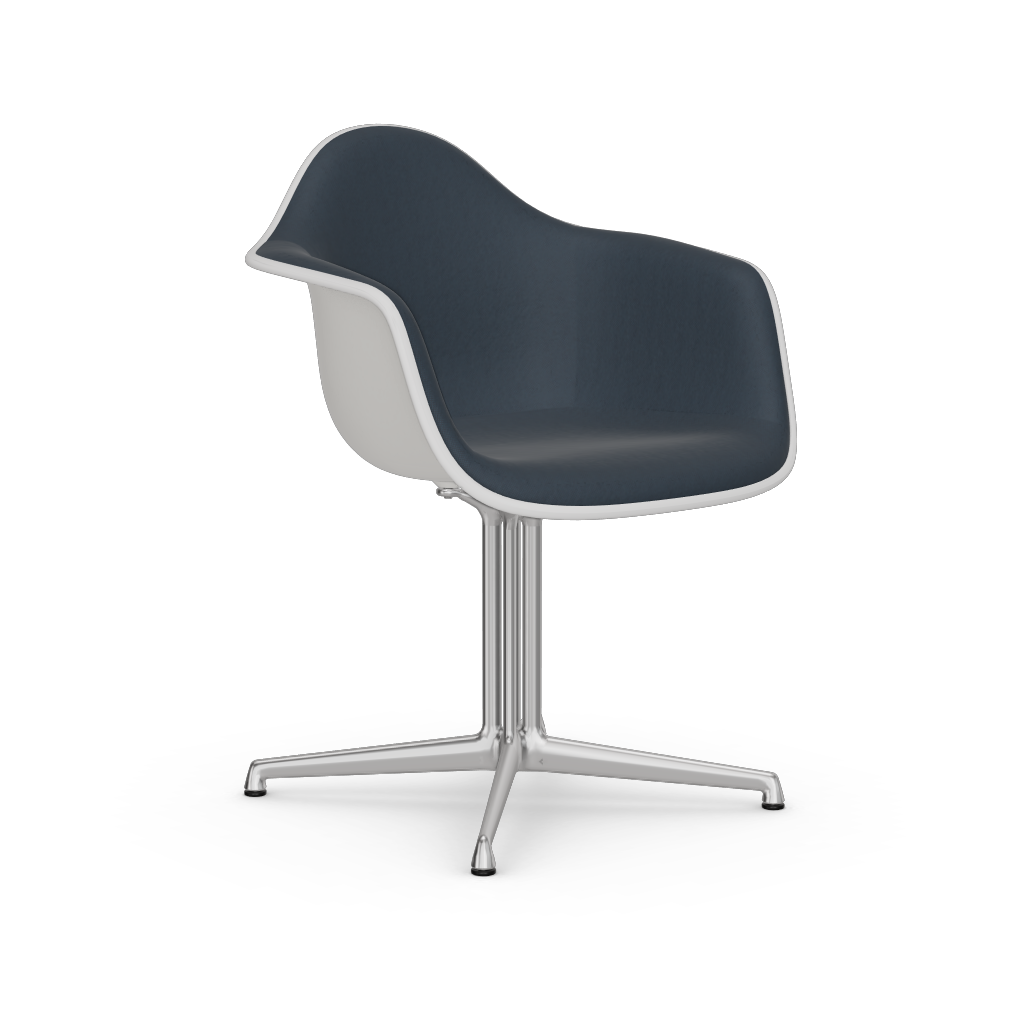 Eames Plastic Armchair DAL (with full upholstery) (Colour of seat shell - white) (Request Info)