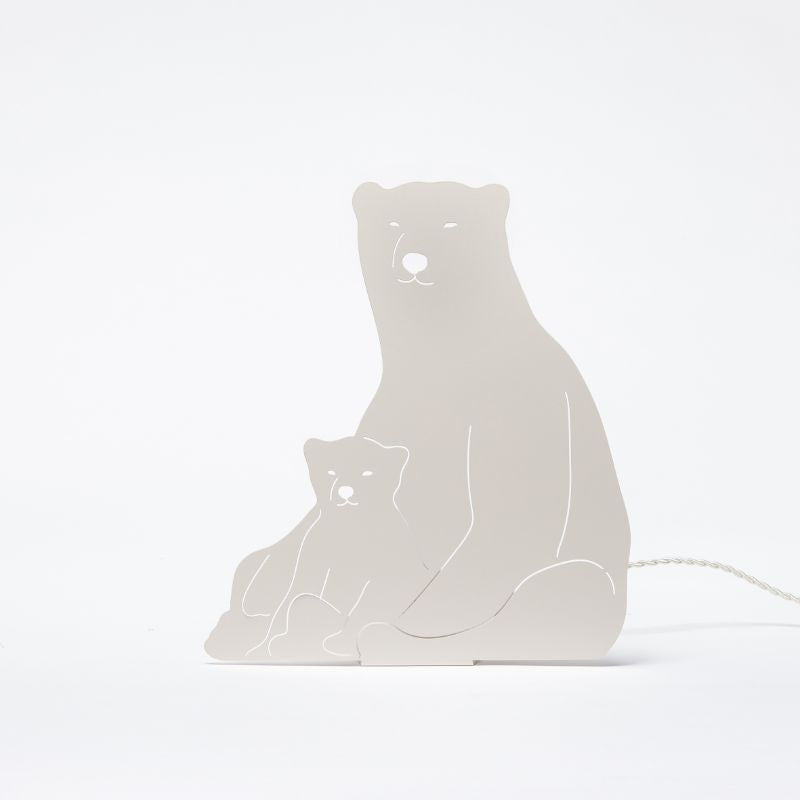 Decoupage Lamp Polar Bears by Goodnight Light