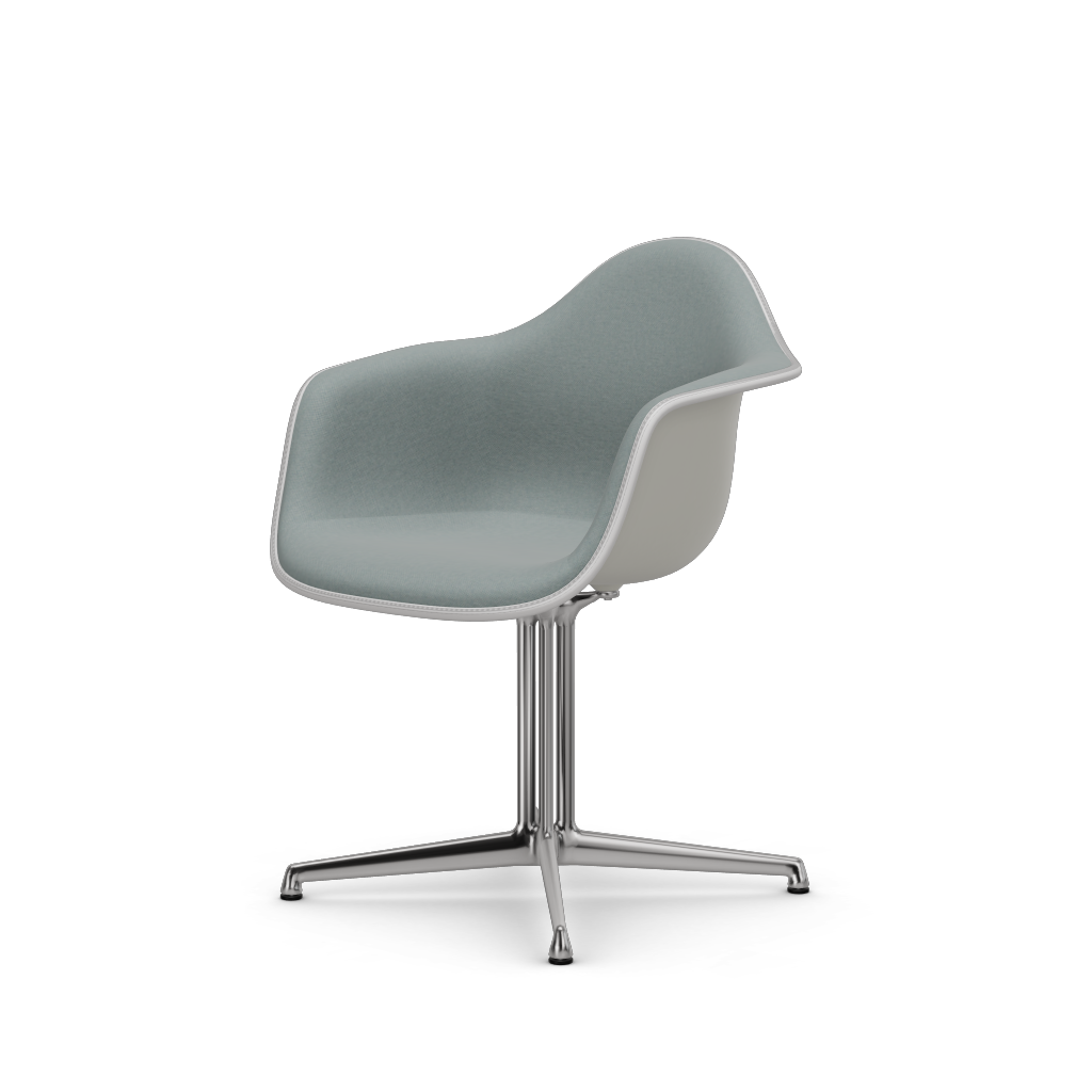 Eames Plastic Armchair DAL (with full upholstery) (Colour of seat shell - white) (Request Info)