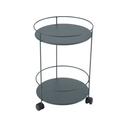 GUINGUETTE SIDE WHEELED TABLE WITH SOLID DOUBLE TOP by Fermob
