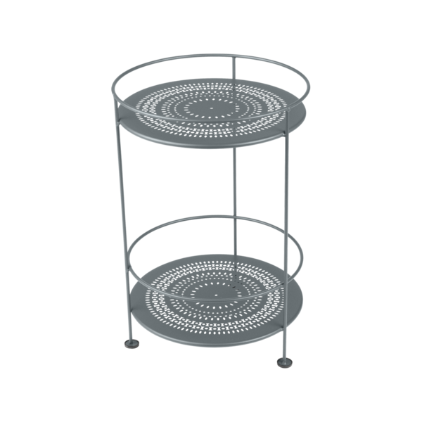 Guinguette Side Table With Perforated Double Top by Fermob #STORM GREY