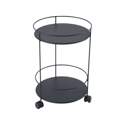 GUINGUETTE SIDE WHEELED TABLE WITH SOLID DOUBLE TOP by Fermob