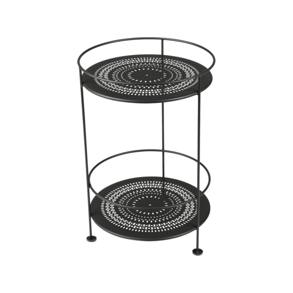 Guinguette Side Table With Perforated Double Top by Fermob #LIQUORICE