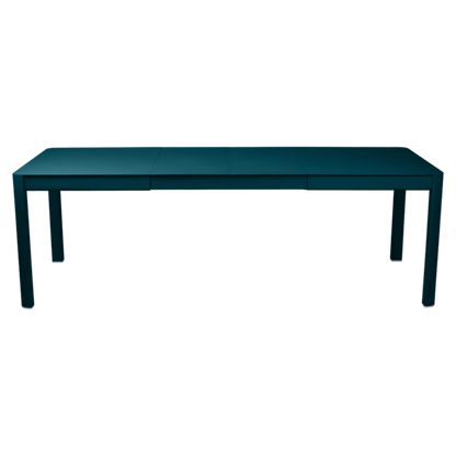 RIBAMBELLE TABLE WITH 2 EXTENSIONS 149/234 X 100 CM by Fermob #ACAPULCO BLUE