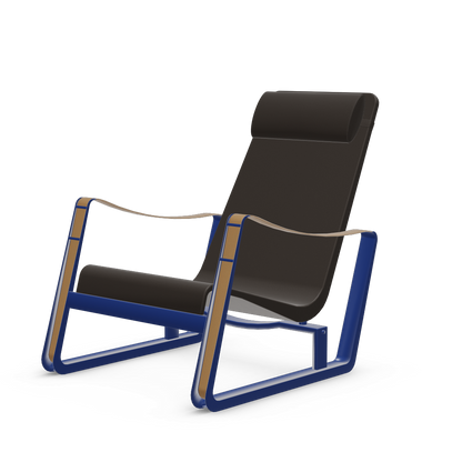 Cite Lounge Chair (Prouve Bleu Marcoule powder-coated (smooth)) by Vitra