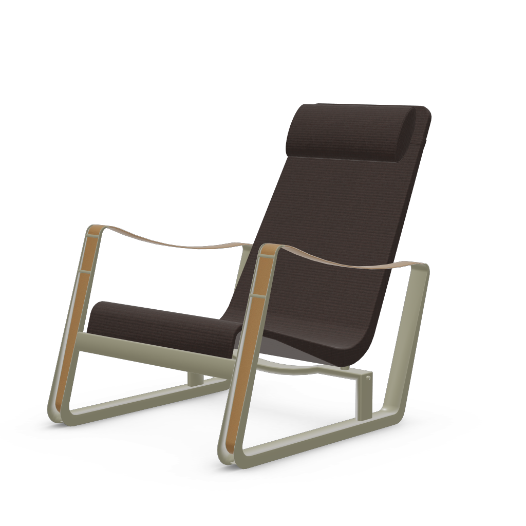 Cite Lounge Chair (Prouve Gris Vermeer powder-coated (smooth)) by Vitra