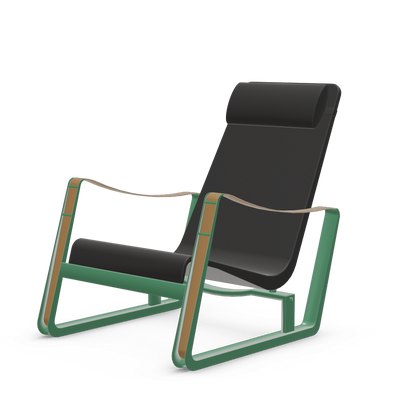 Cite Lounge Chair (Prouve Ble Vert powder-coated (smooth)) by Vitra