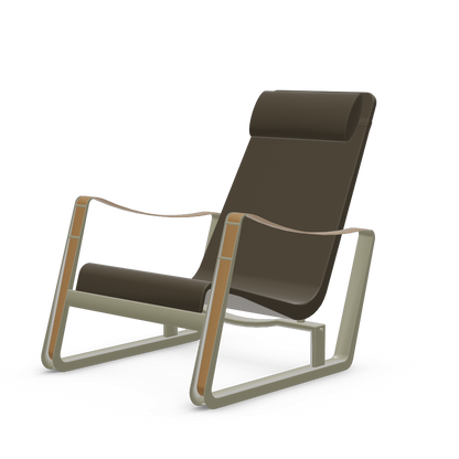 Cite Lounge Chair (Prouve Gris Vermeer powder-coated (smooth)) by Vitra