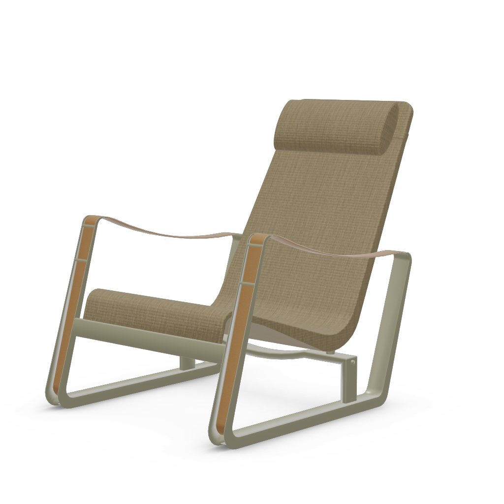 Cite Lounge Chair (Prouve Gris Vermeer powder-coated (smooth)) by Vitra