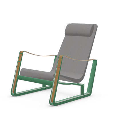 Cite Lounge Chair (Prouve Ble Vert powder-coated (smooth)) by Vitra