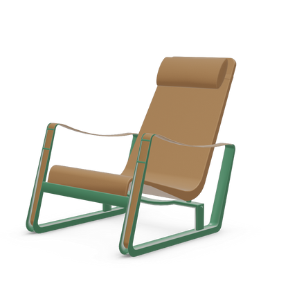 Cite Lounge Chair (Prouve Ble Vert powder-coated (smooth)) by Vitra