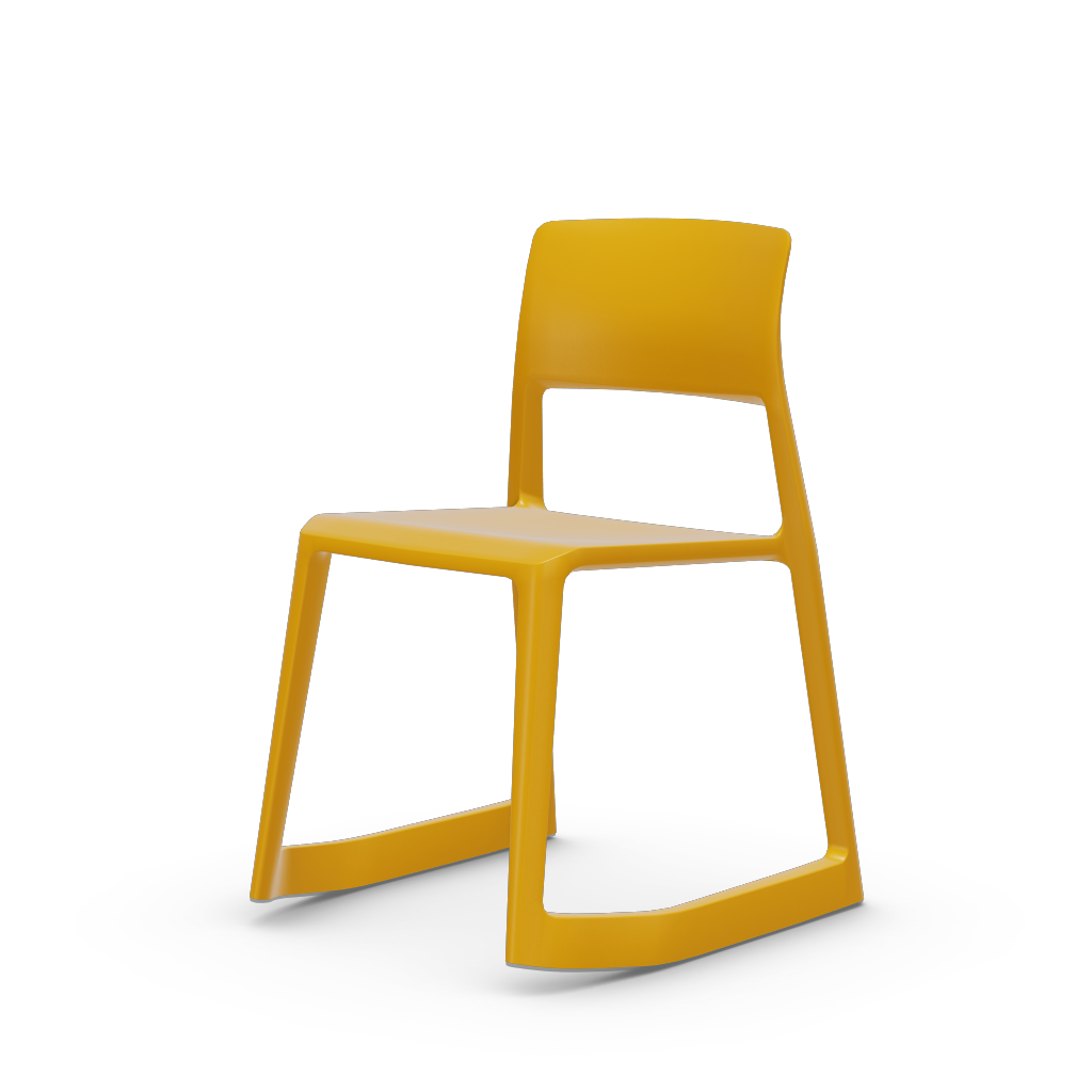 Tip Ton solid plastic chair with a forward-tilt by Vitra #mango