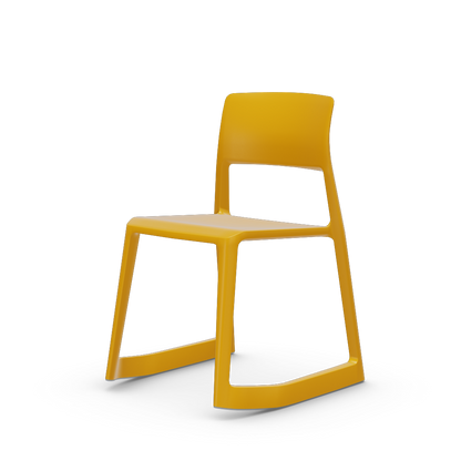 Tip Ton solid plastic chair with a forward-tilt by Vitra #mango