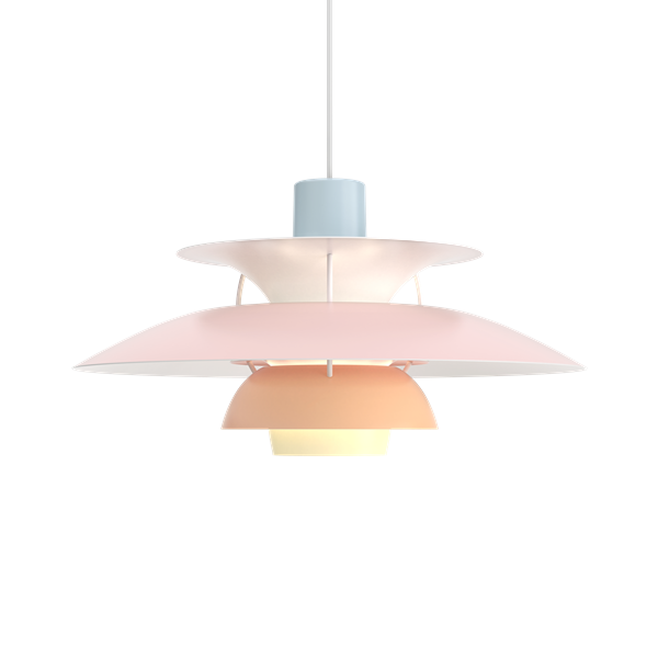 PH 5 Pendant Lamp by Louis Poulsen #Pastels blue rose peach