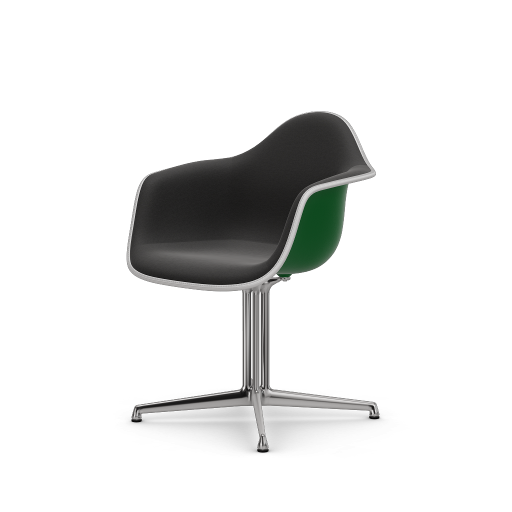 Eames Plastic Armchair DAL (with full upholstery) (Colour of seat shell - green) (Request Info)