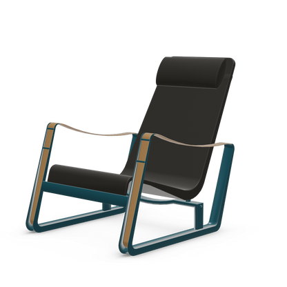 Cite Lounge Chair (Prouve Bleu Dynastie powder-coated (smooth)) by Vitra