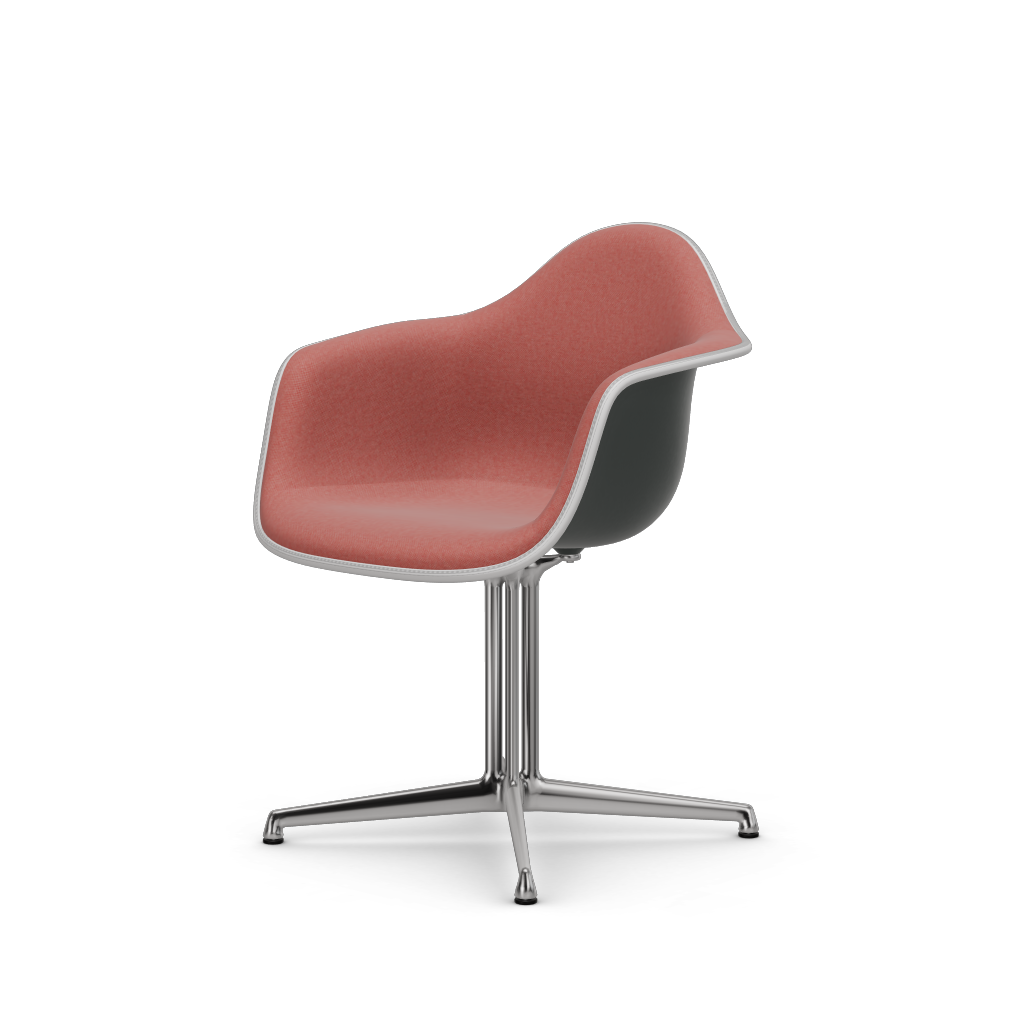 Eames Plastic Armchair DAL (with full upholstery) (Colour of seat shell - granite grey) (Request Info)