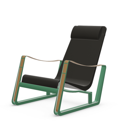 Cite Lounge Chair (Prouve Ble Vert powder-coated (smooth)) by Vitra