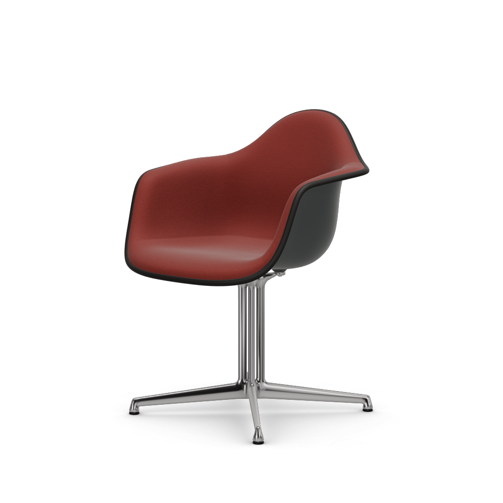 Eames Plastic Armchair DAL (with full upholstery) (Colour of seat shell - granite grey) (Request Info)