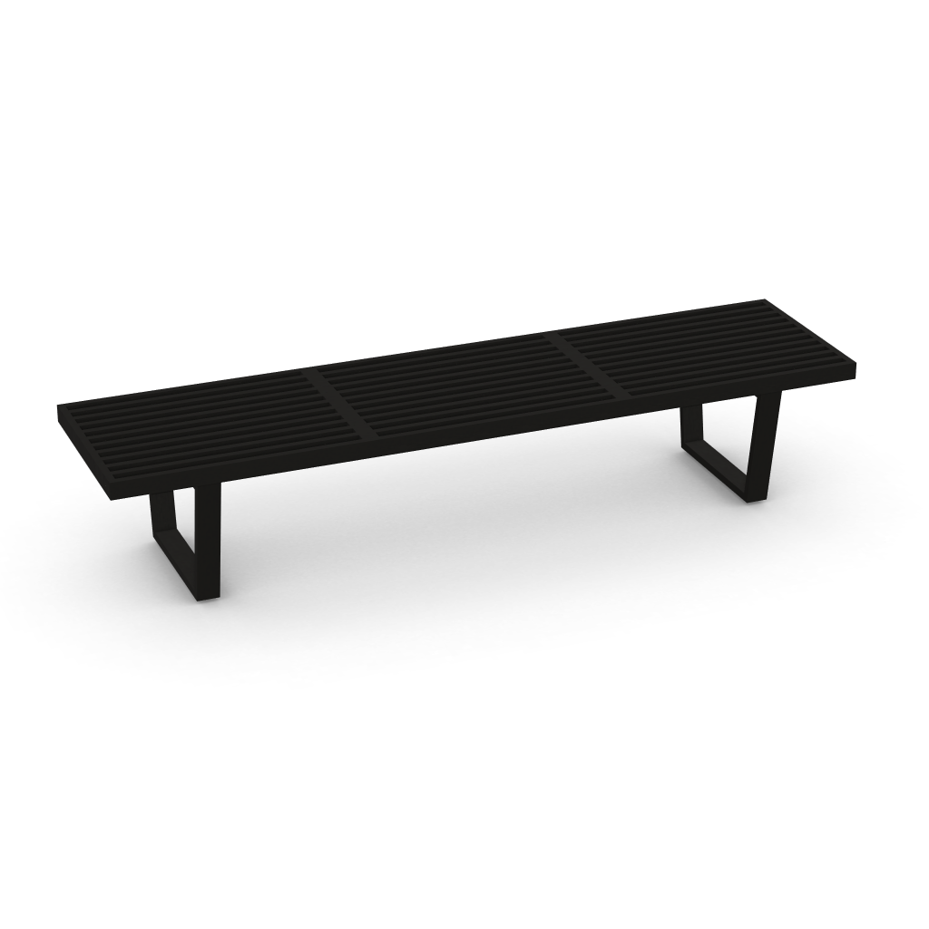 Nelson Bench by Vitra #355 x 1835 x 470 mm / Black ash