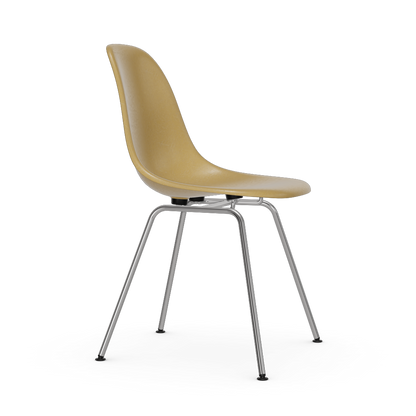 Eames Fiberglass Side Chair Dsx (Without Upholstery) by Vitra #chromed / Eames light ochre