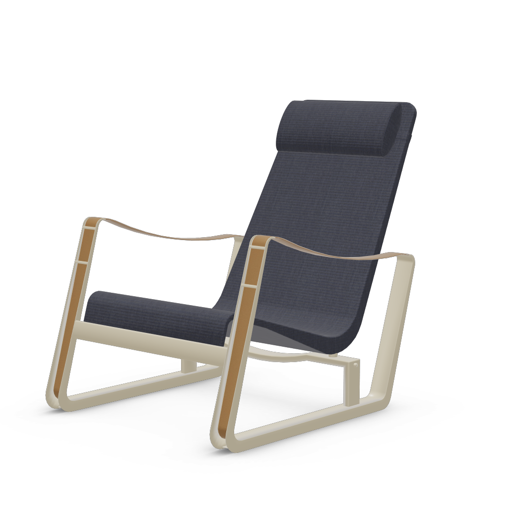 Cite Lounge Chair (Prouve Blanc Colombe (Ecru) powder-coated (smooth)) by Vitra