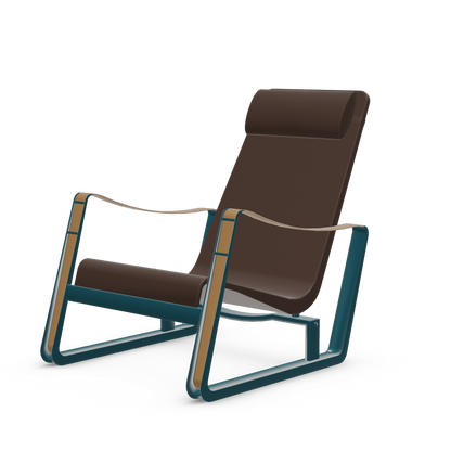 Cite Lounge Chair (Prouve Bleu Dynastie powder-coated (smooth)) by Vitra