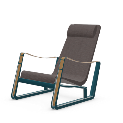 Cite Lounge Chair (Prouve Bleu Dynastie powder-coated (smooth)) by Vitra