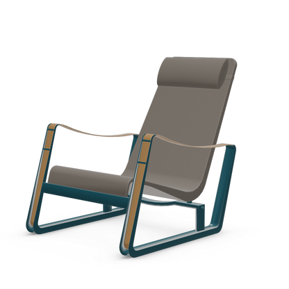 Cite Lounge Chair (Prouve Bleu Dynastie powder-coated (smooth)) by Vitra