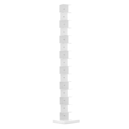 ORIGINAL PTOLOMEO - h 215 - Open Freestanding Stainless Steel Bookcase by Opinion Ciatti #h 215/white/white base