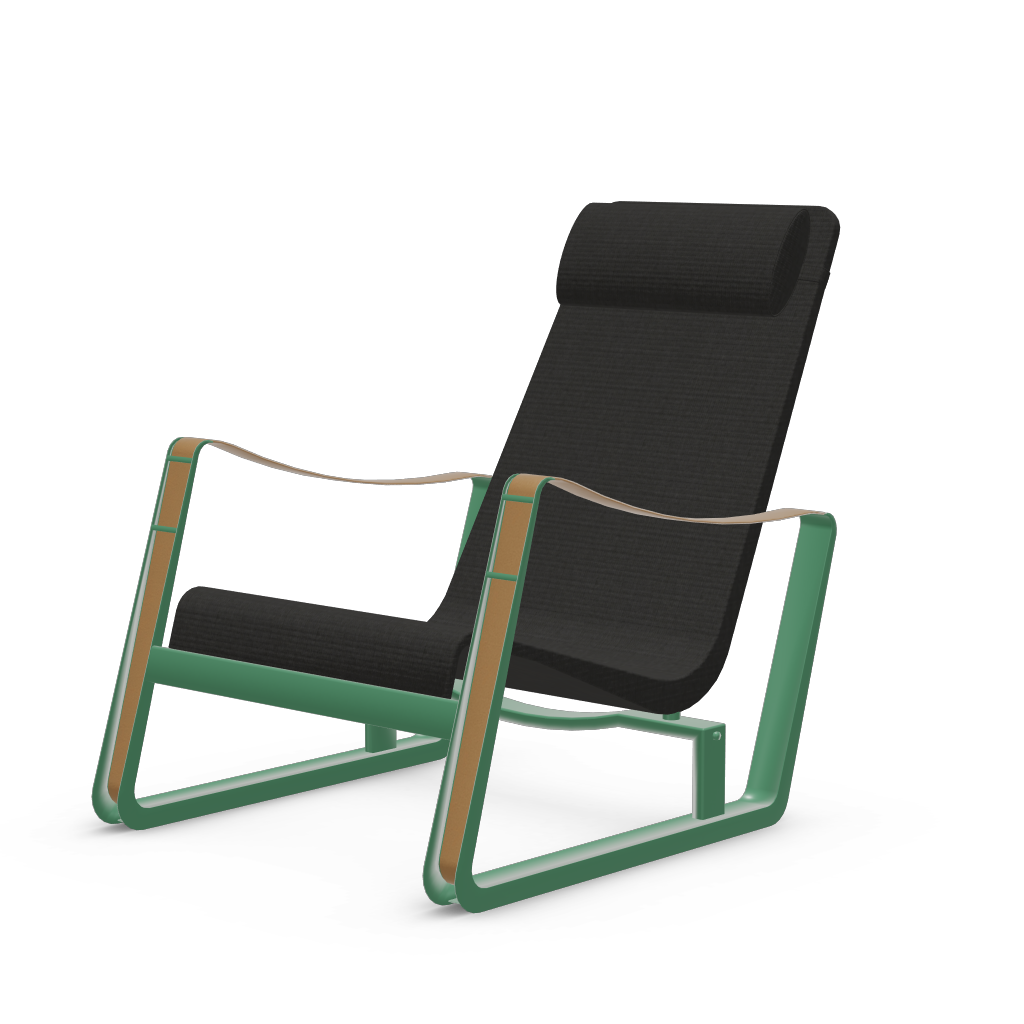 Cite Lounge Chair (Prouve Ble Vert powder-coated (smooth)) by Vitra